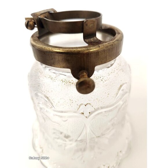 Lamp Bulb Cover, vintage glass ruffled lamp shade replacement light shade 4.5 in - Picture 8 of 9